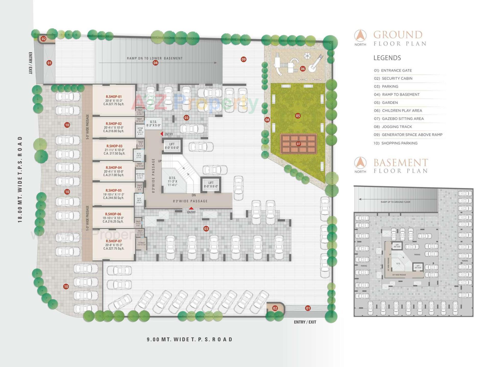 Layout of real estate project Opera Heights located at Pal, Surat, Gujarat