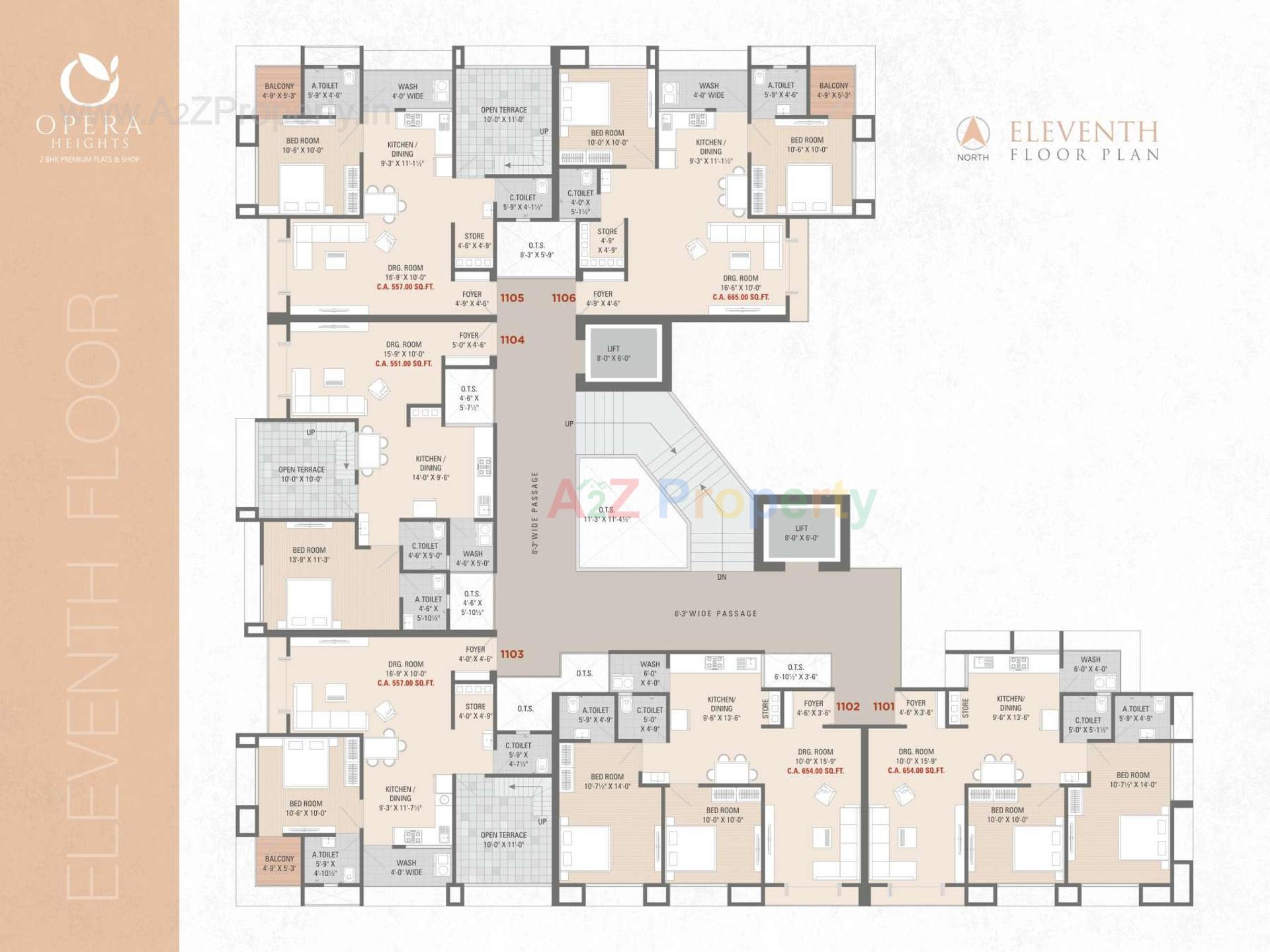 Layout of real estate project Opera Heights located at Pal, Surat, Gujarat
