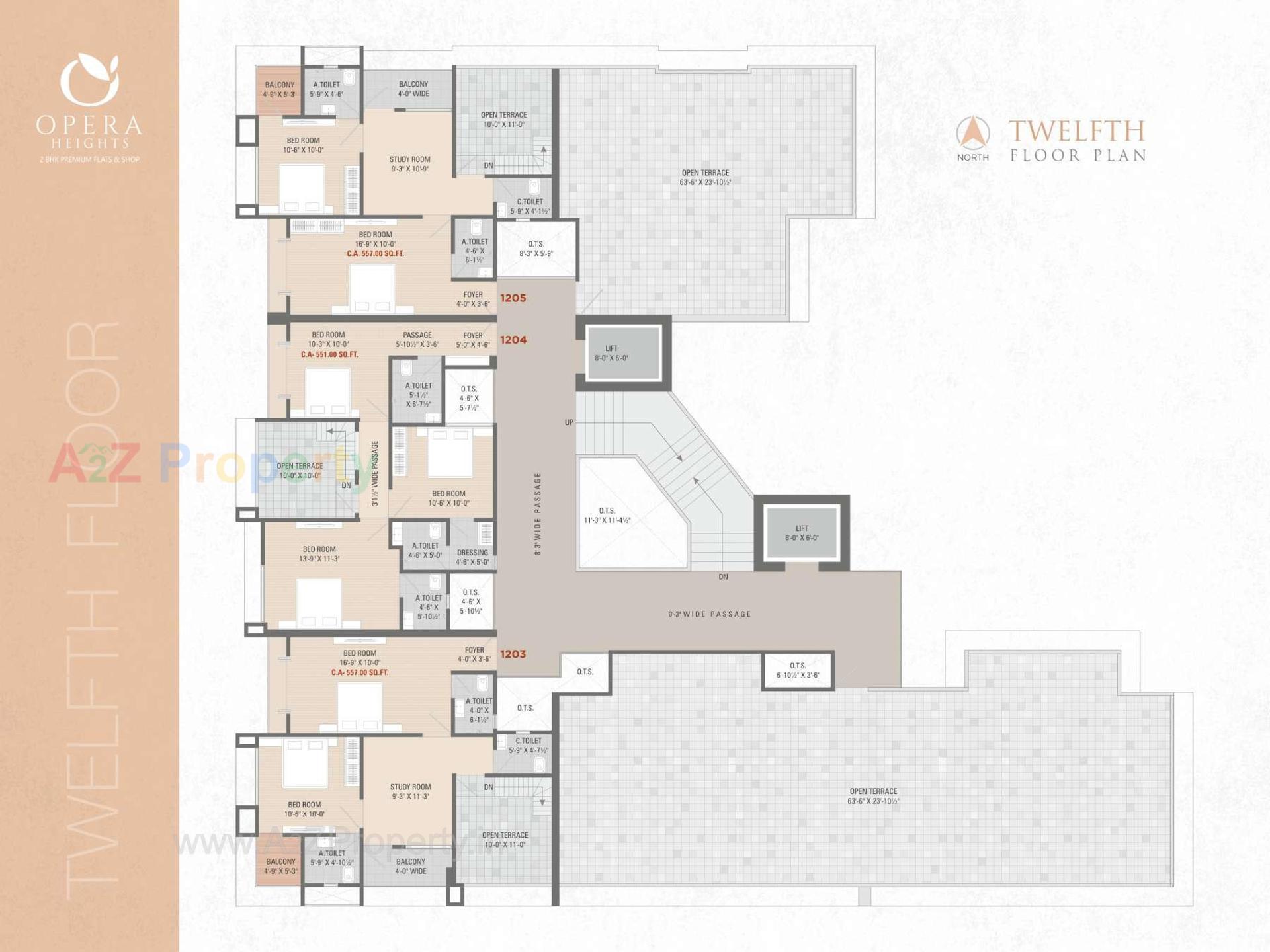 Layout of real estate project Opera Heights located at Pal, Surat, Gujarat