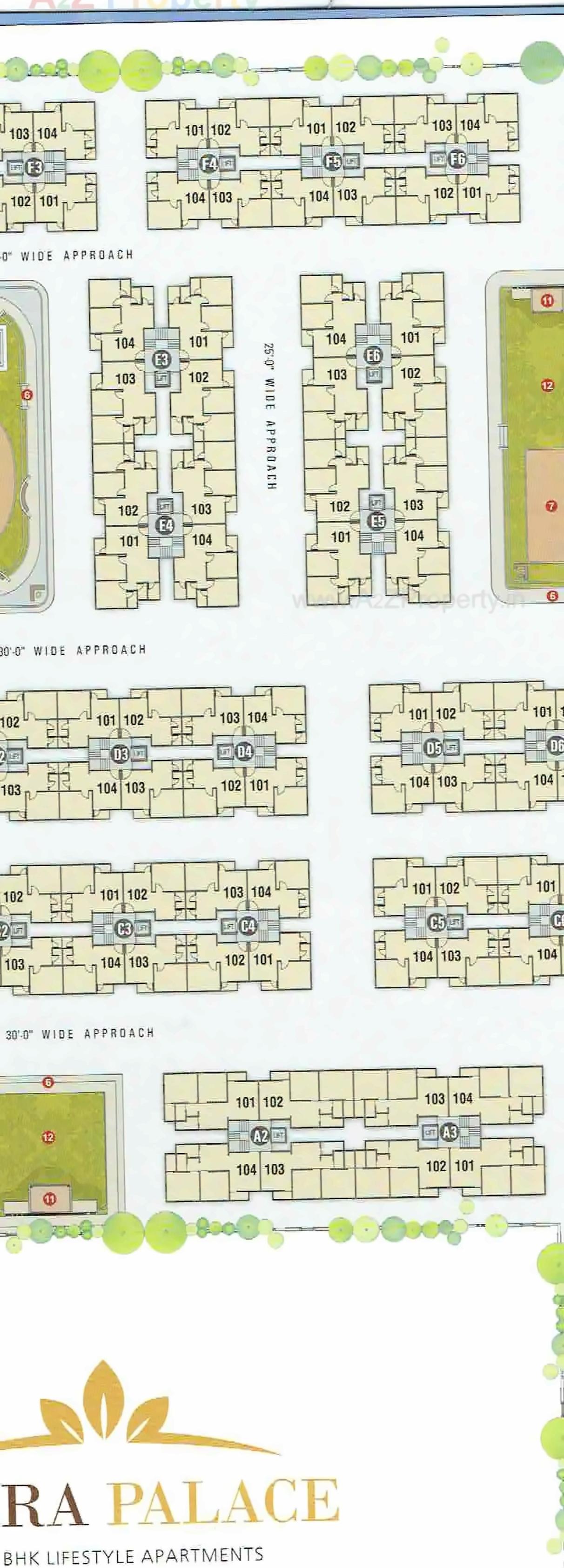 Layout of real estate project Opera Palace located at Kholvad, Surat, Gujarat