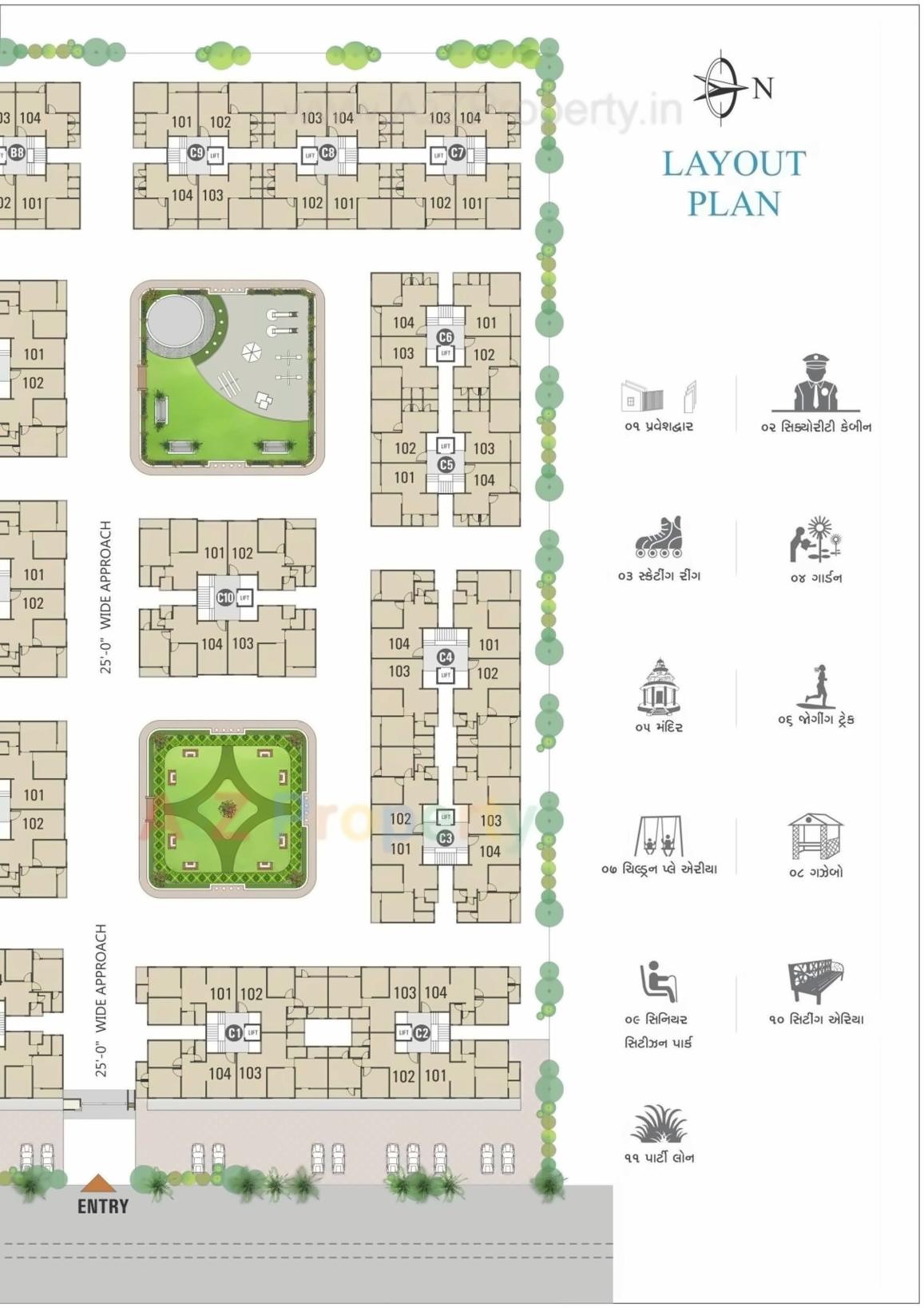 Layout of real estate project Opera Royal located at Surat, Surat, Gujarat