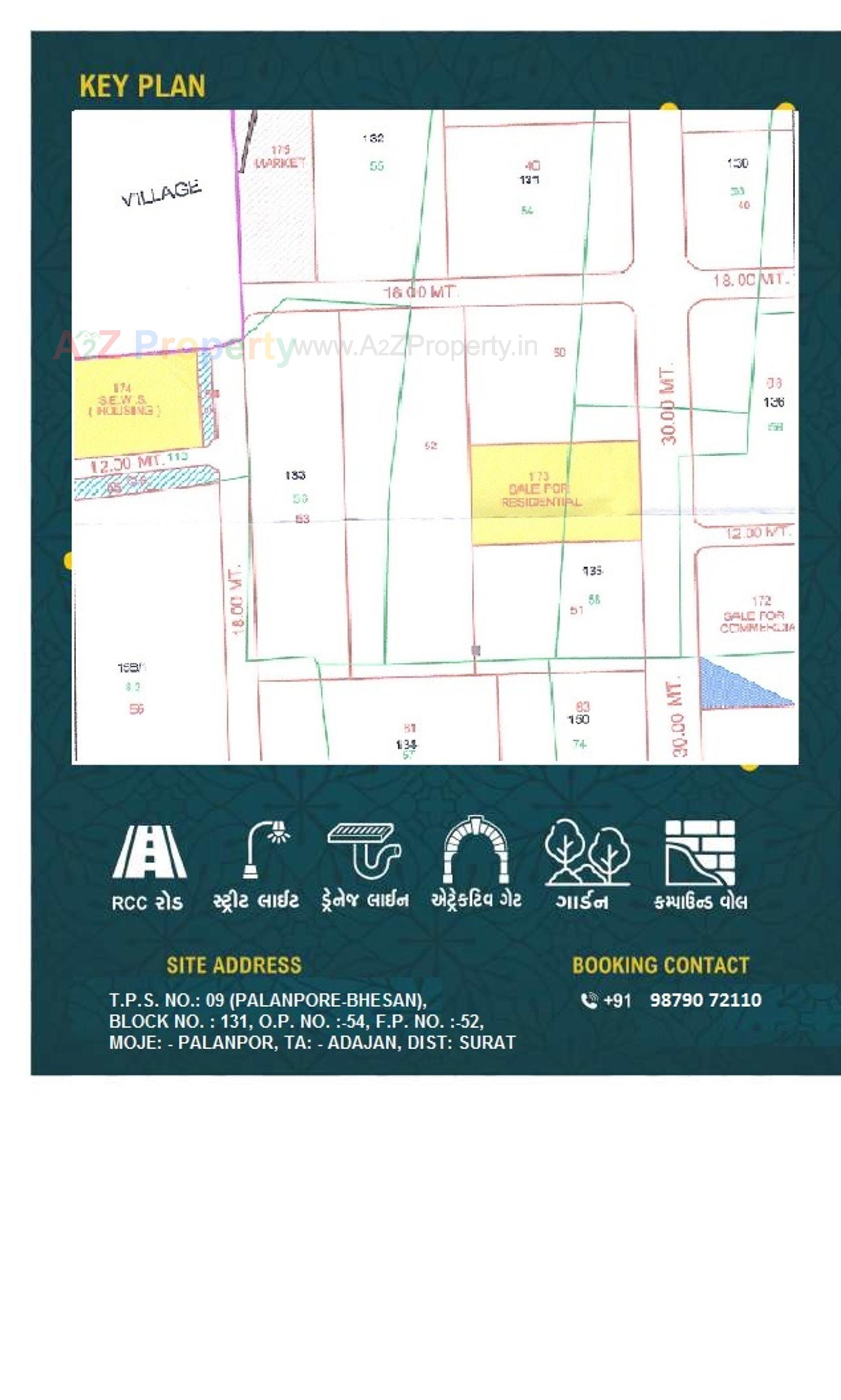 Layout of real estate project Orange Bungalow located at Palanpor, Surat, Gujarat