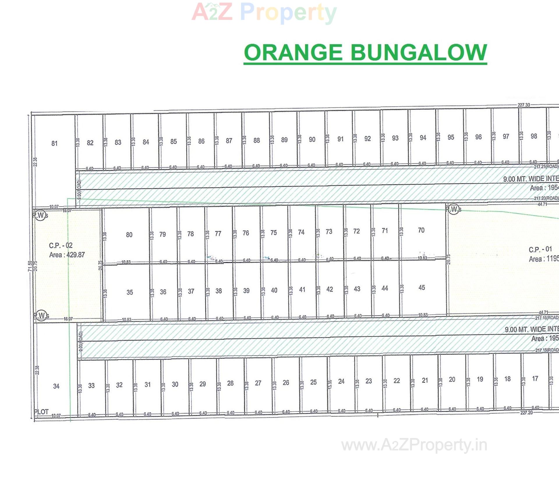 Layout of real estate project Orange Bungalow located at Palanpor, Surat, Gujarat