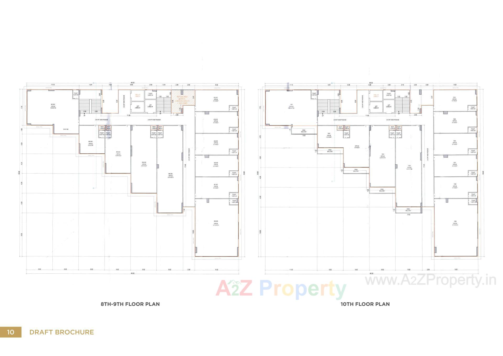 Layout of real estate project Orbit located at Vesu, Surat, Gujarat