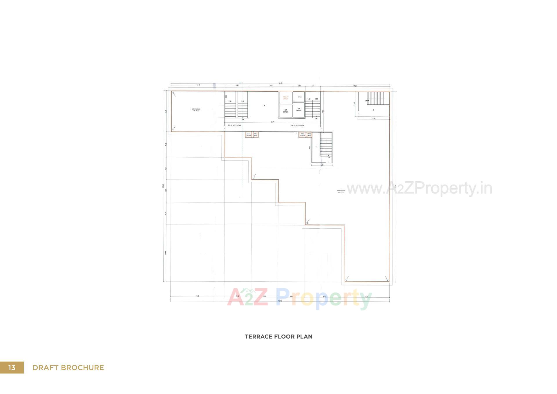 Layout of real estate project Orbit located at Vesu, Surat, Gujarat