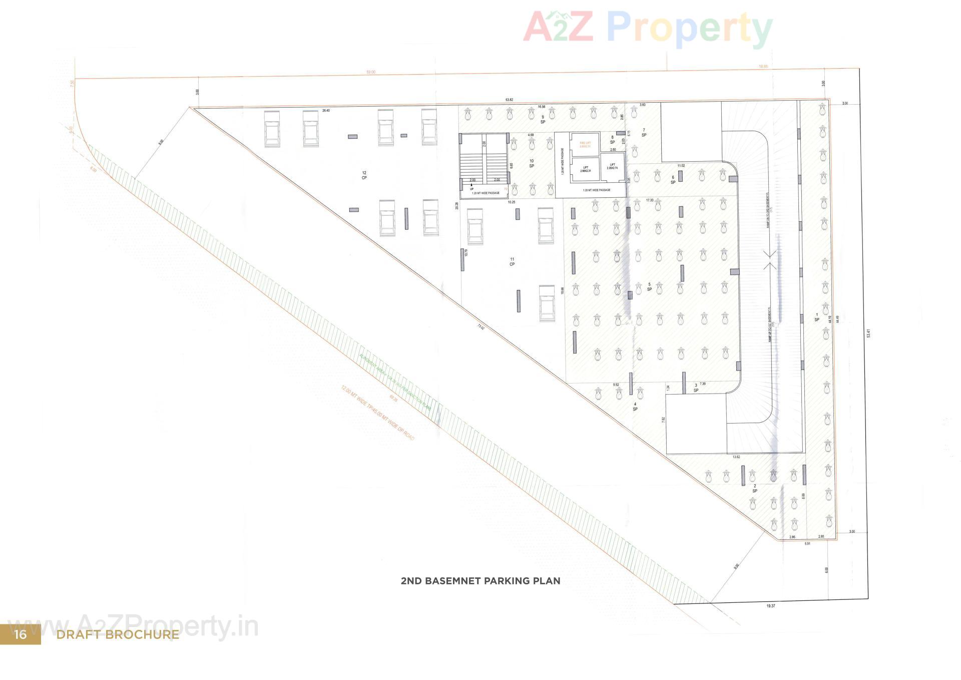 Layout of real estate project Orbit located at Vesu, Surat, Gujarat