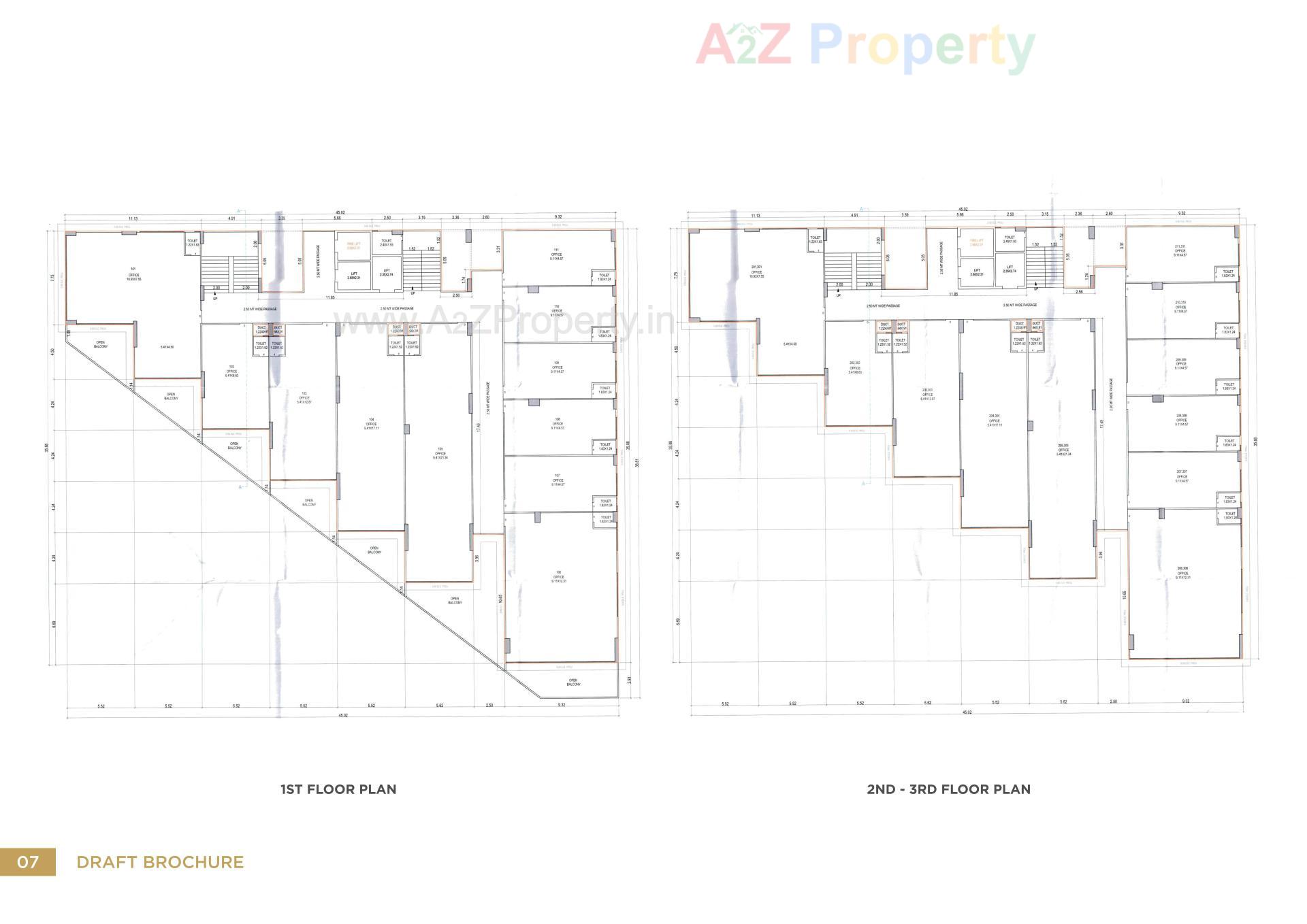 Layout of real estate project Orbit located at Vesu, Surat, Gujarat