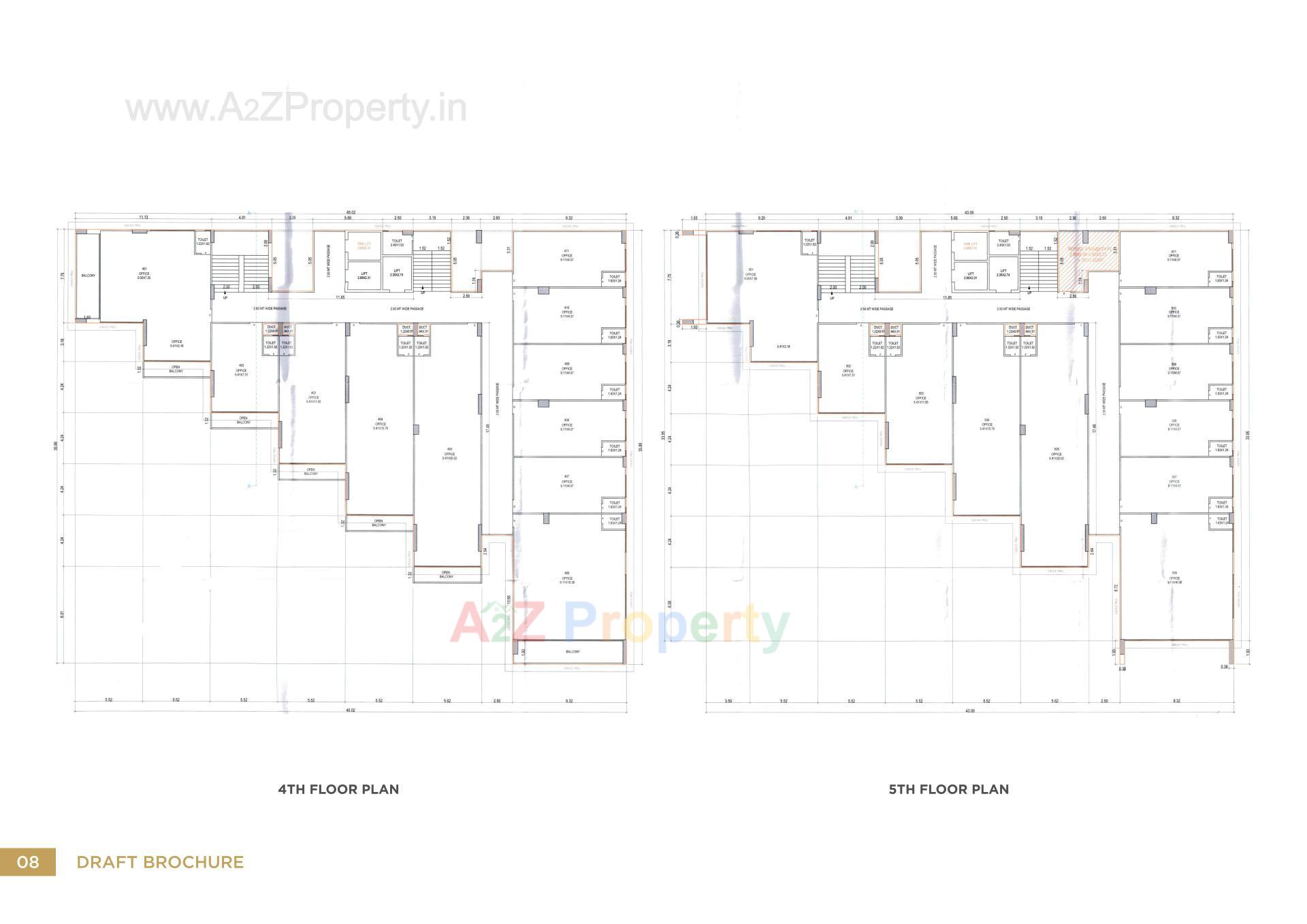 Layout of real estate project Orbit located at Vesu, Surat, Gujarat
