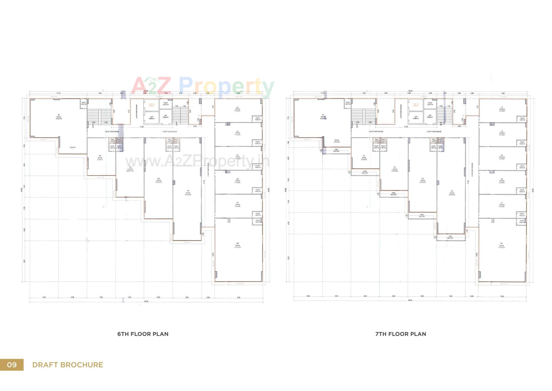Layout of real estate project Orbit located at Vesu, Surat, Gujarat