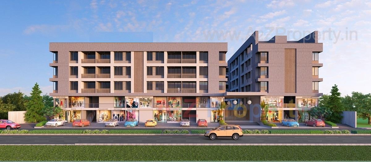 3D Elevation of real estate project Orchid Blossom located at Surat, Surat, Gujarat