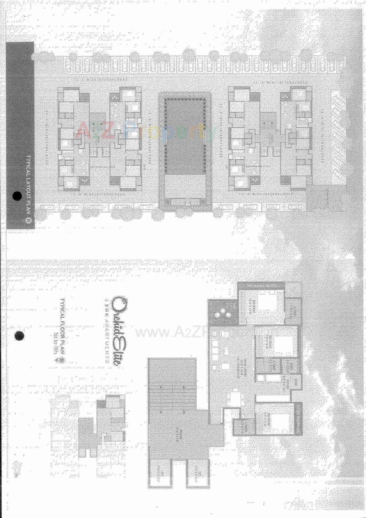 Layout of real estate project Orchid Elite located at Palanpur, Surat, Gujarat