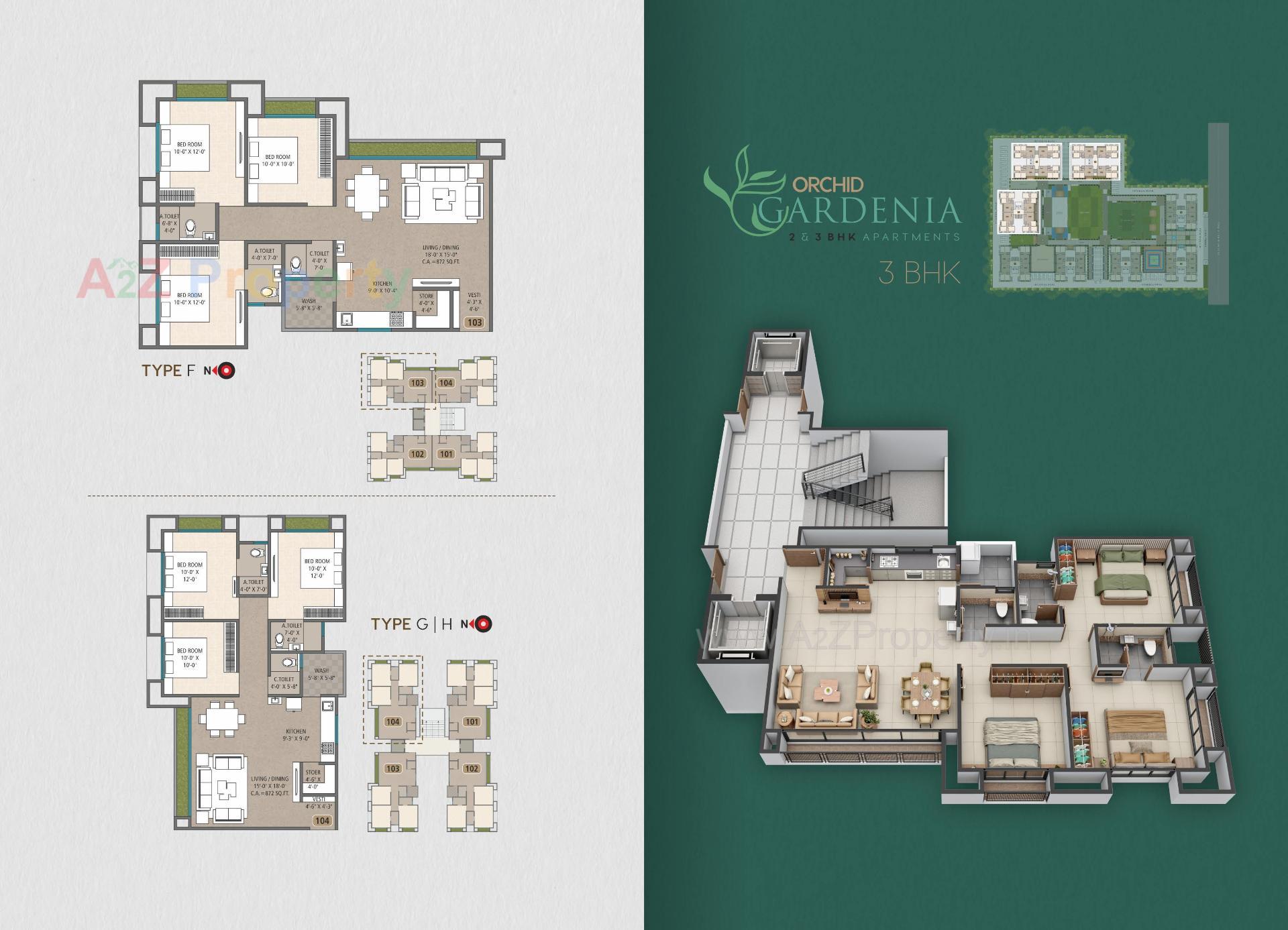 Layout of real estate project Orchid Gardenia located at Palanpor, Surat, Gujarat
