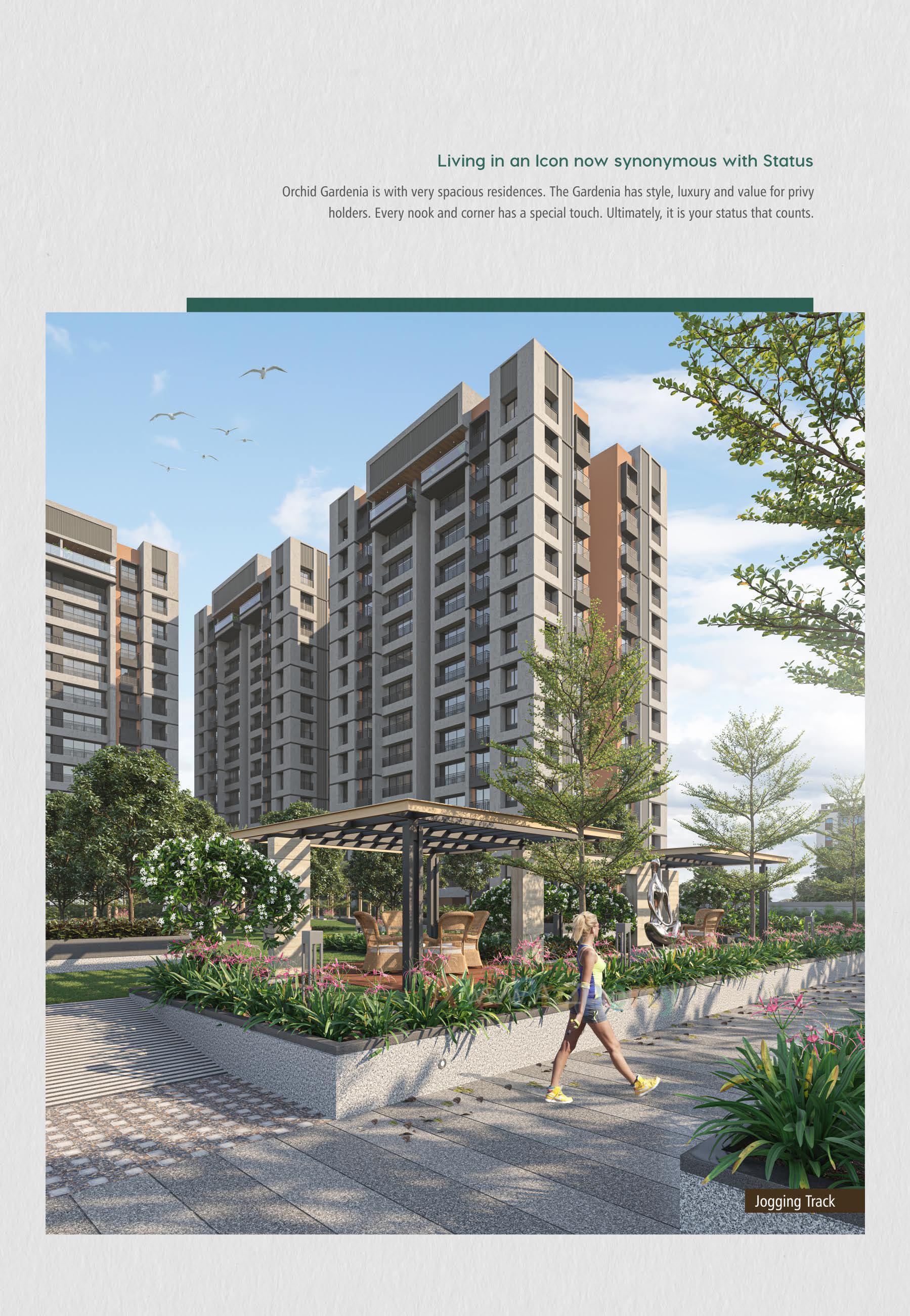 3D Elevation of real estate project Orchid Gardenia located at Palanpor, Surat, Gujarat