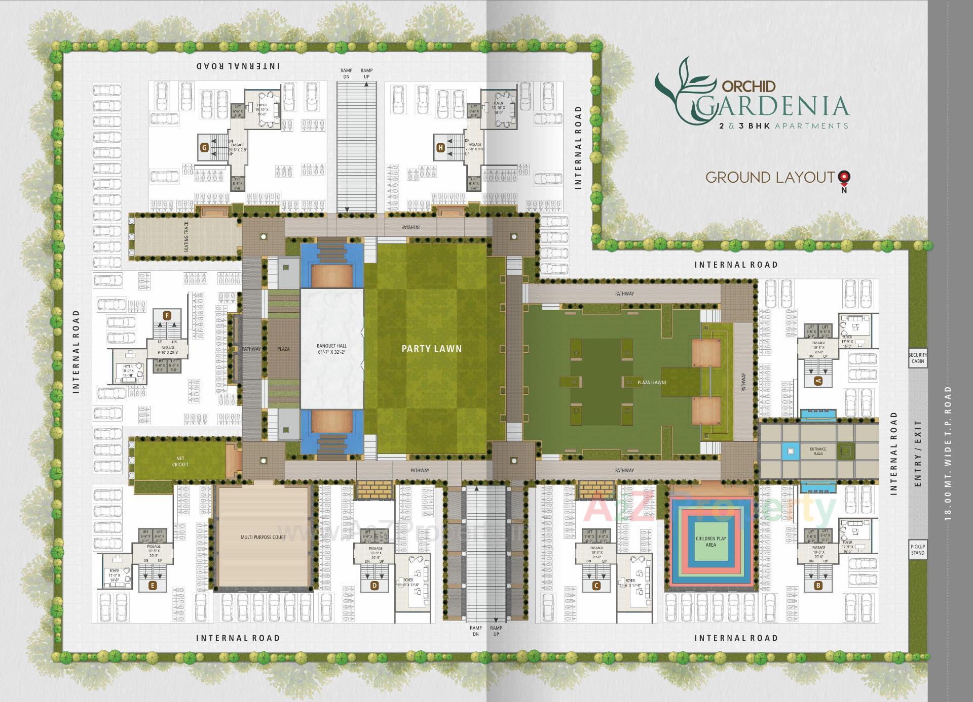 Layout of real estate project Orchid Gardenia located at Palanpor, Surat, Gujarat