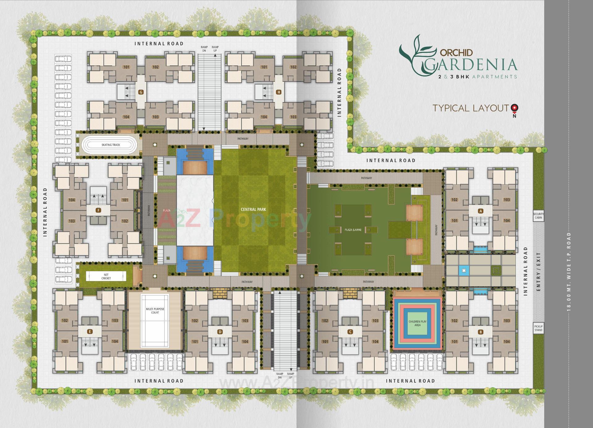 Layout of real estate project Orchid Gardenia located at Palanpor, Surat, Gujarat