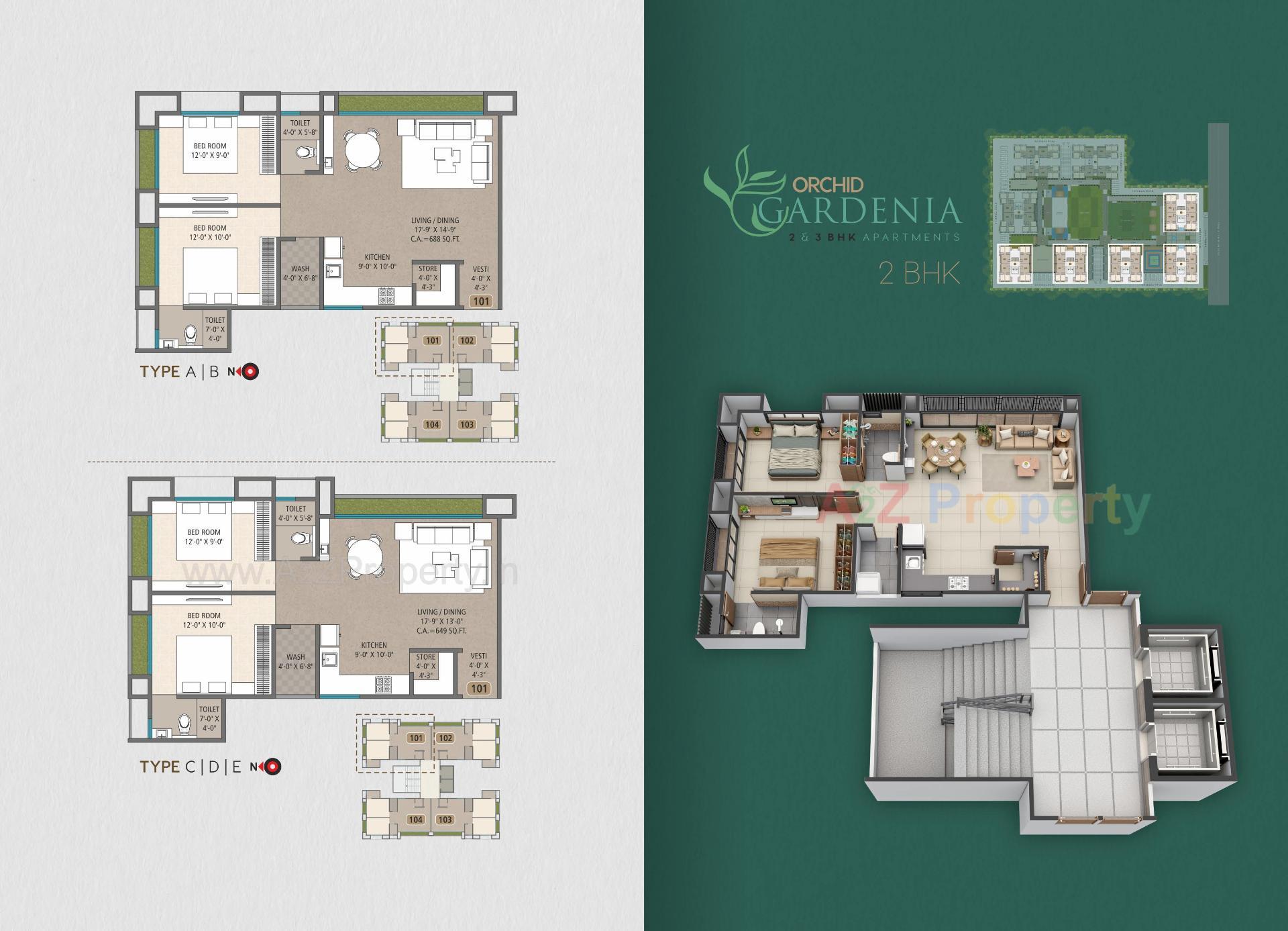 Layout of real estate project Orchid Gardenia located at Palanpor, Surat, Gujarat