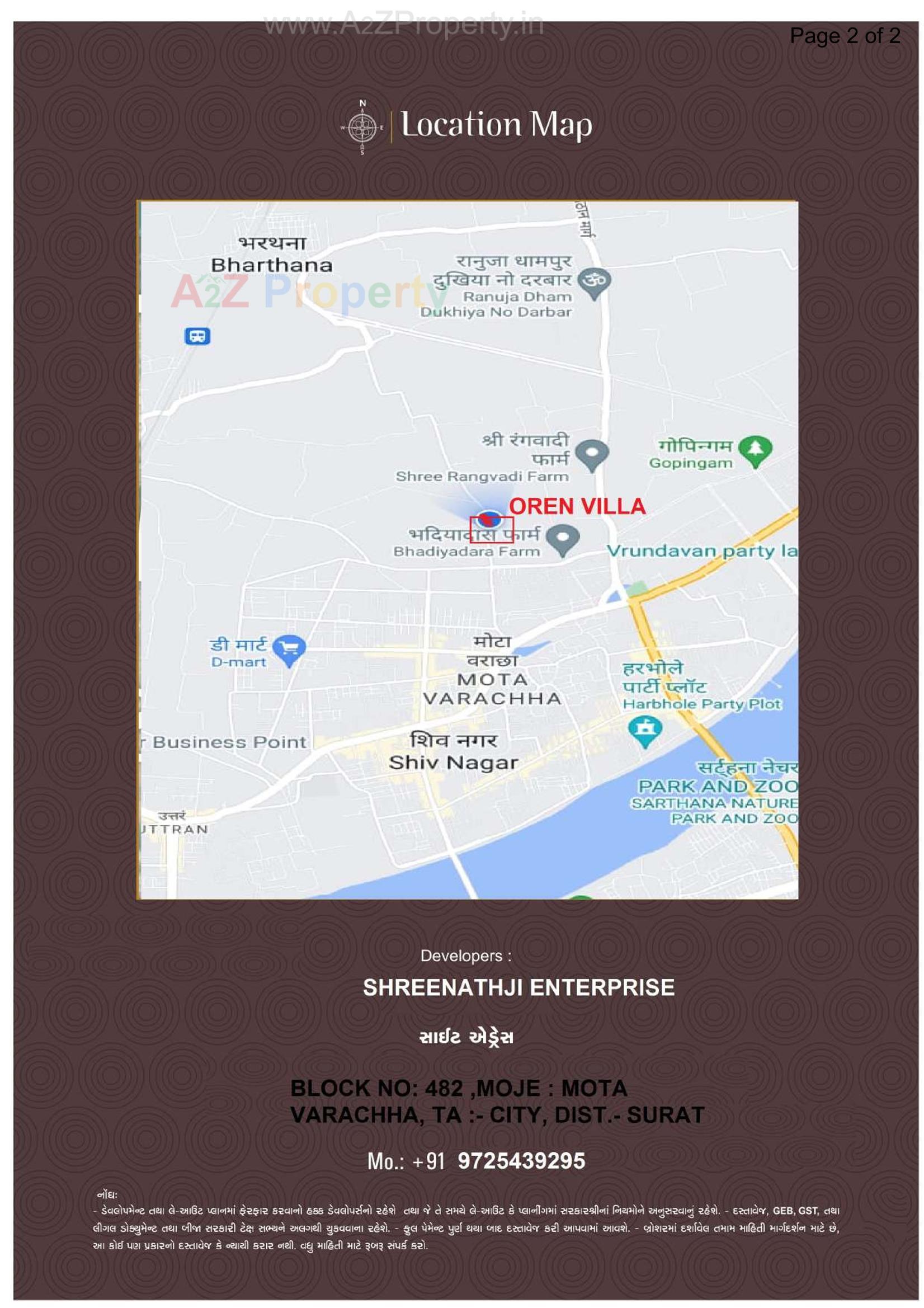  of real estate project Oren Villa located at Mo, Surat, Gujarat