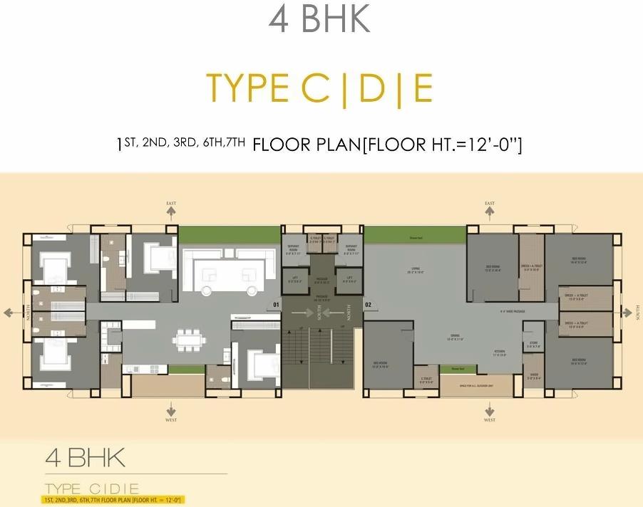 Layout of real estate project Oriana Residency located at Umra, Surat, Gujarat