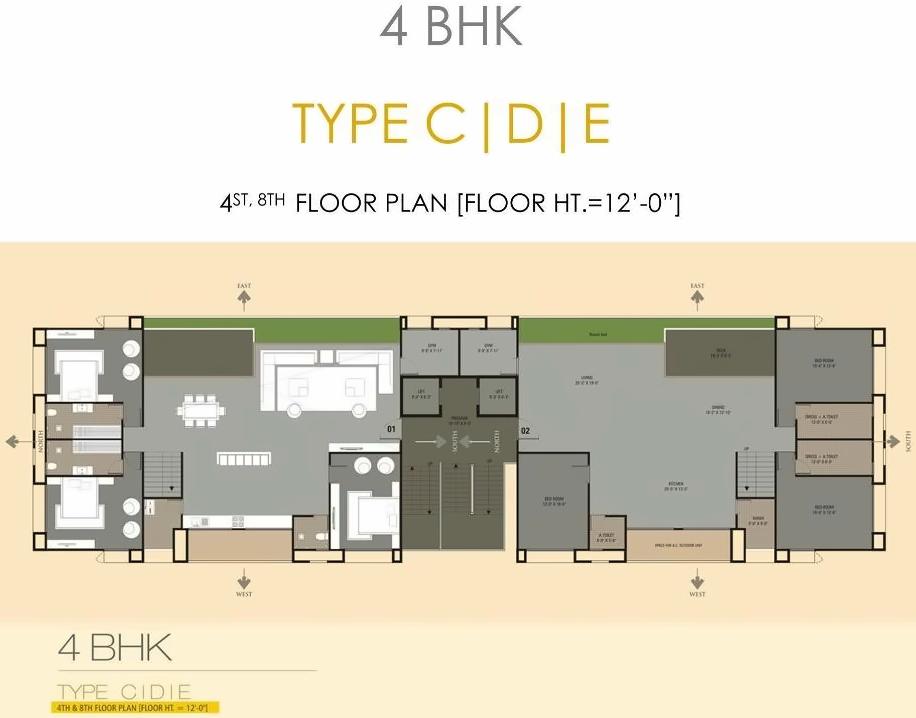 Layout of real estate project Oriana Residency located at Umra, Surat, Gujarat