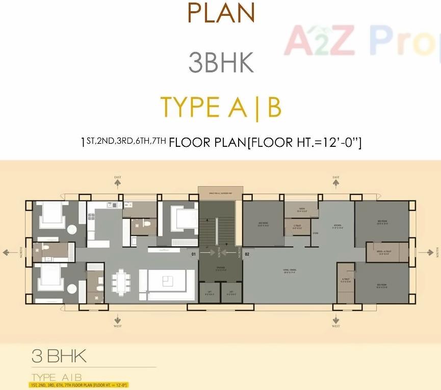 Layout of real estate project Oriana Residency located at Umra, Surat, Gujarat