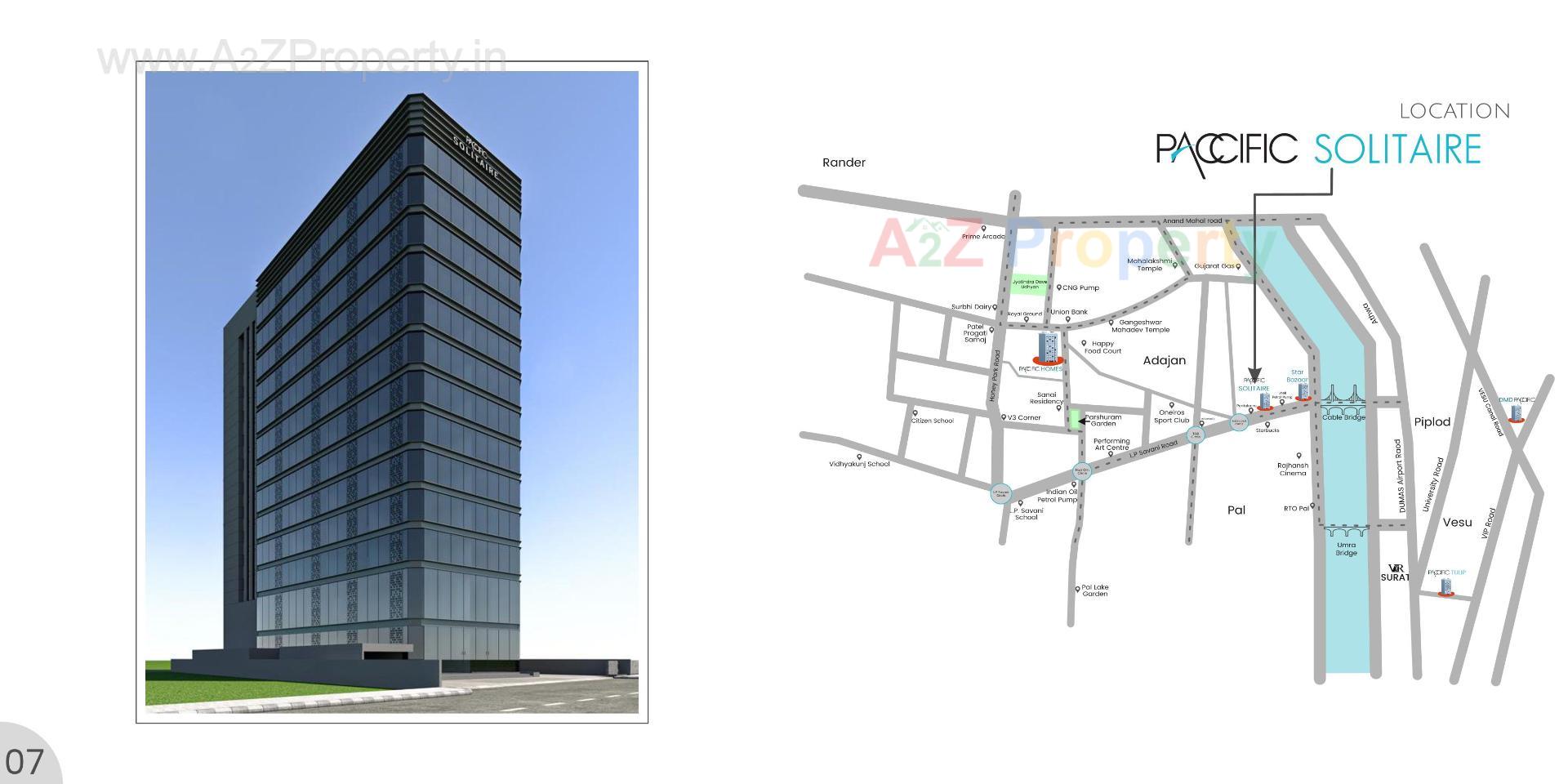  of real estate project Paccific Solitaire located at Adajan, Surat, Gujarat