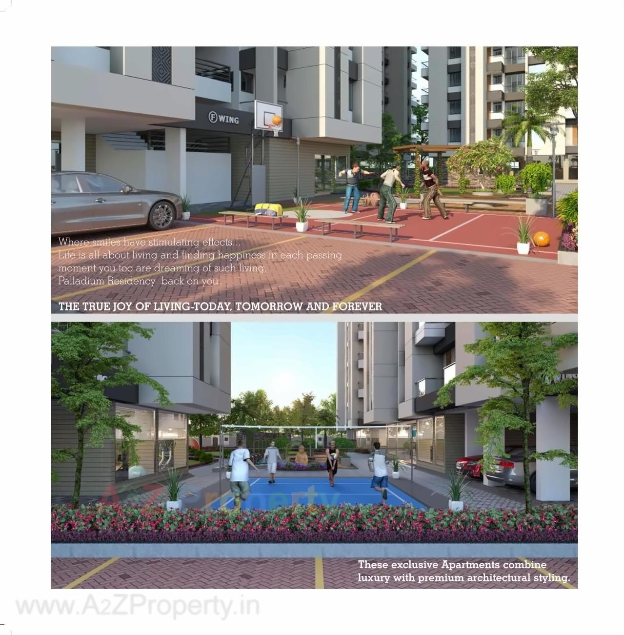 3D Elevation of real estate project Palladium Residency located at Vadod, Surat, Gujarat
