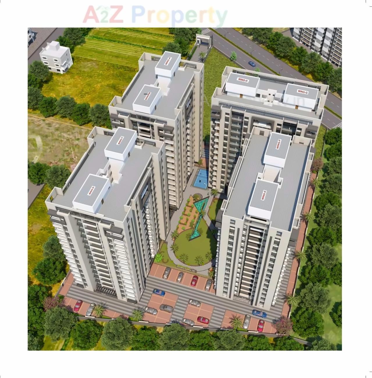 3D Elevation of real estate project Palladium Residency located at Vadod, Surat, Gujarat