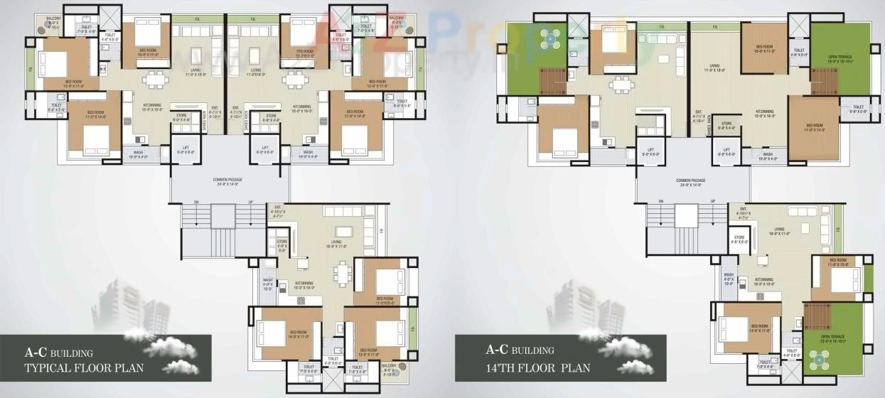 Layout of real estate project Palladium Sky located at Adajan, Surat, Gujarat