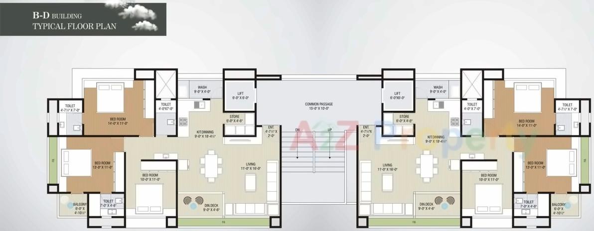 Layout of real estate project Palladium Sky located at Adajan, Surat, Gujarat