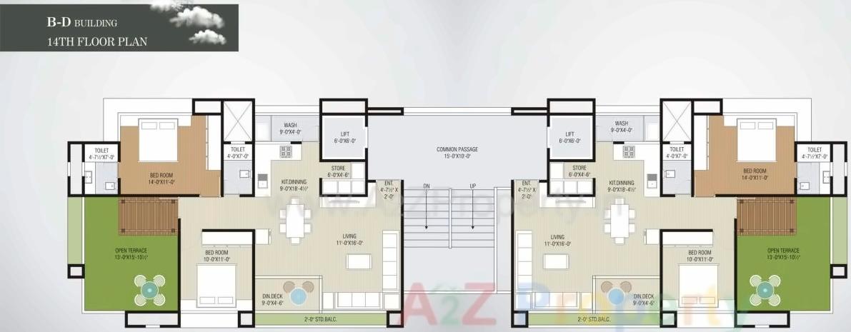Layout of real estate project Palladium Sky located at Adajan, Surat, Gujarat