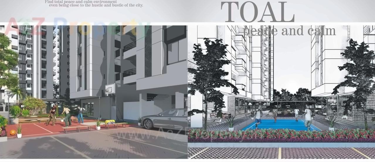 3D Elevation of real estate project Palladium Sky located at Adajan, Surat, Gujarat