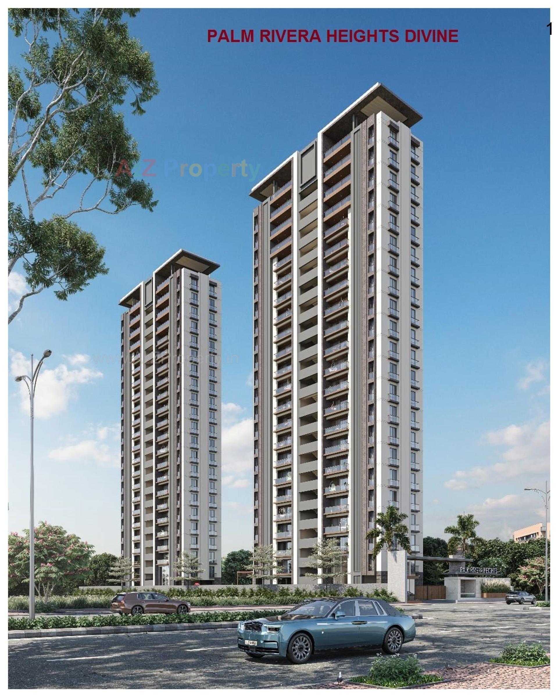 3D Elevation of real estate project Palm Rivera Heights Divine located at Singanpore, Surat, Gujarat