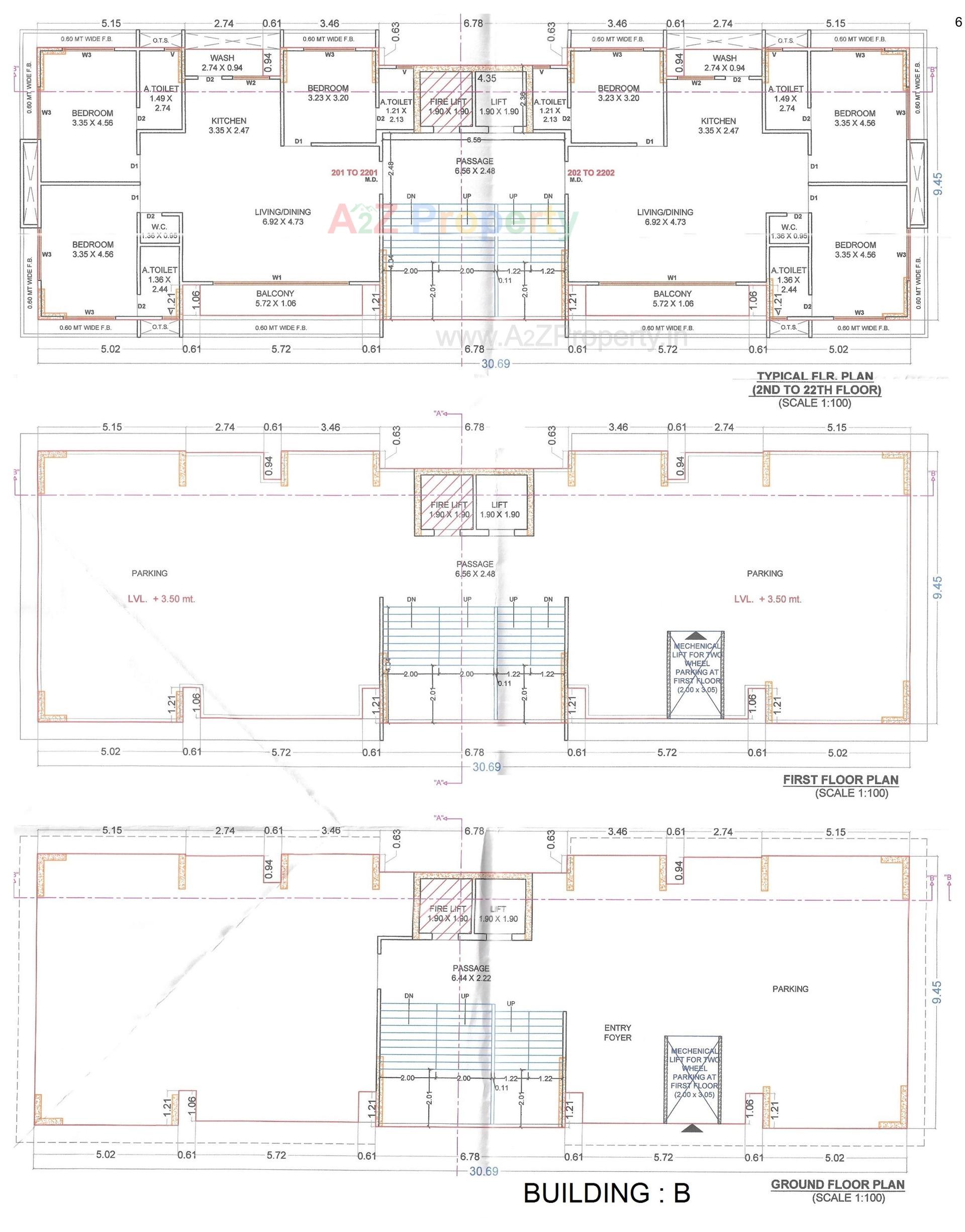 Layout of real estate project Palm Rivera Heights Divine located at Singanpore, Surat, Gujarat