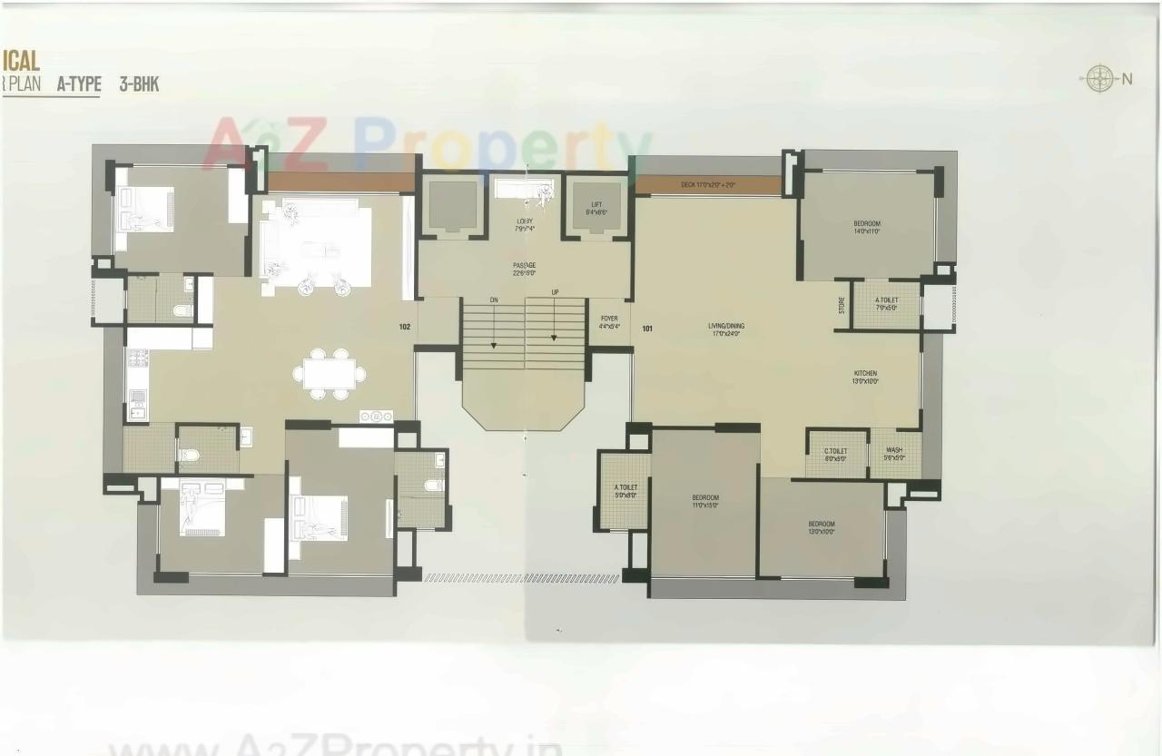 Layout of real estate project Palm Rivera located at Singanpore, Surat, Gujarat