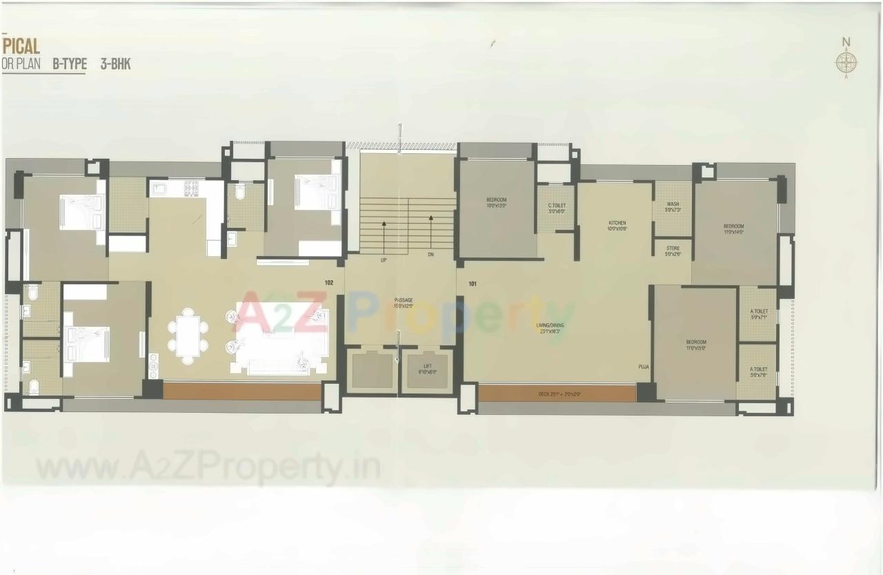 Layout of real estate project Palm Rivera located at Singanpore, Surat, Gujarat