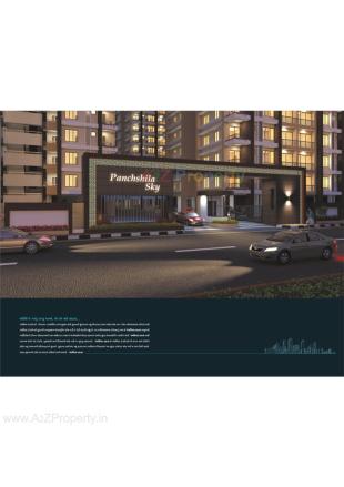 Elevation of real estate project Panchshila Sky located at Variav, Surat, Gujarat