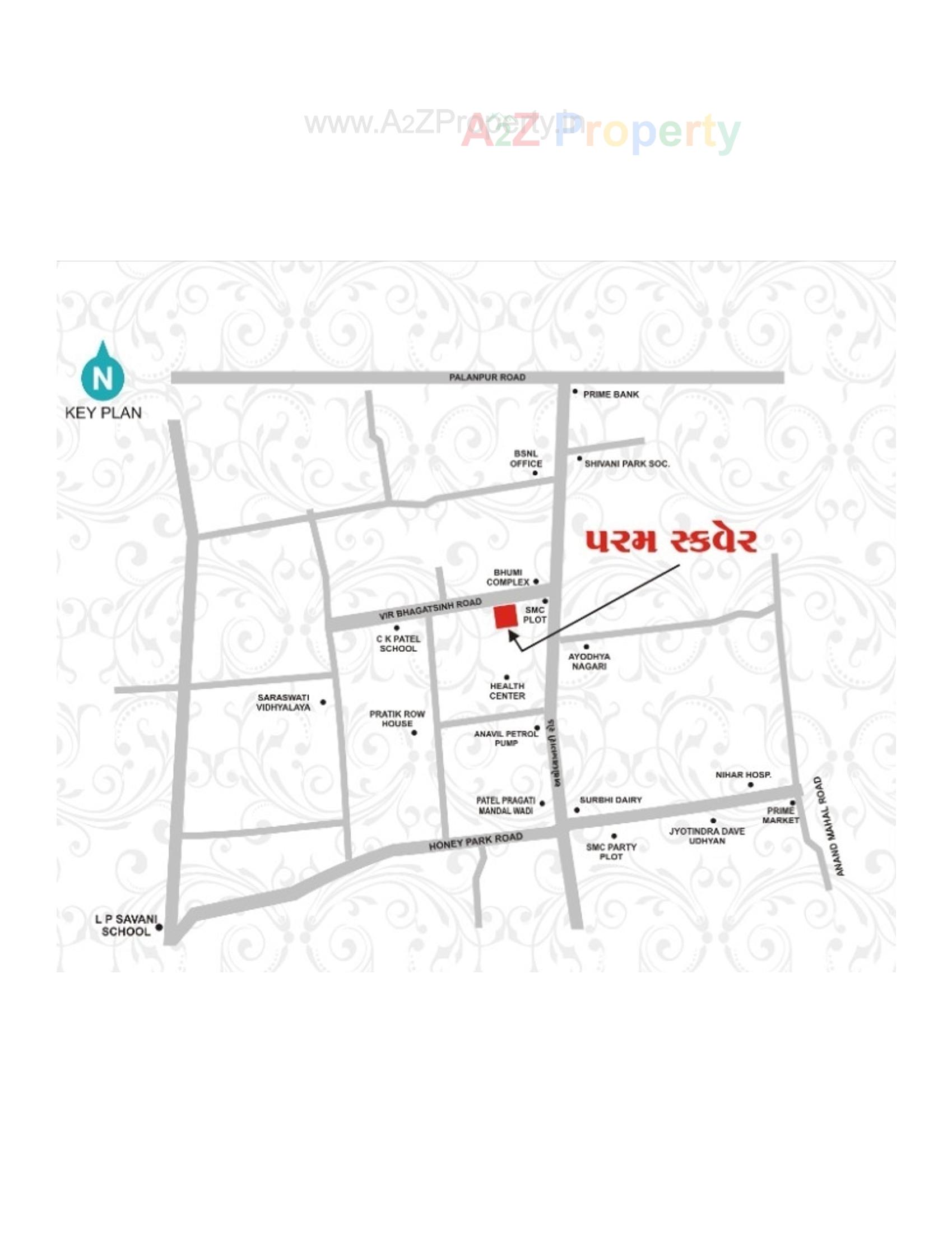  of real estate project Param Square located at Adajan, Surat, Gujarat