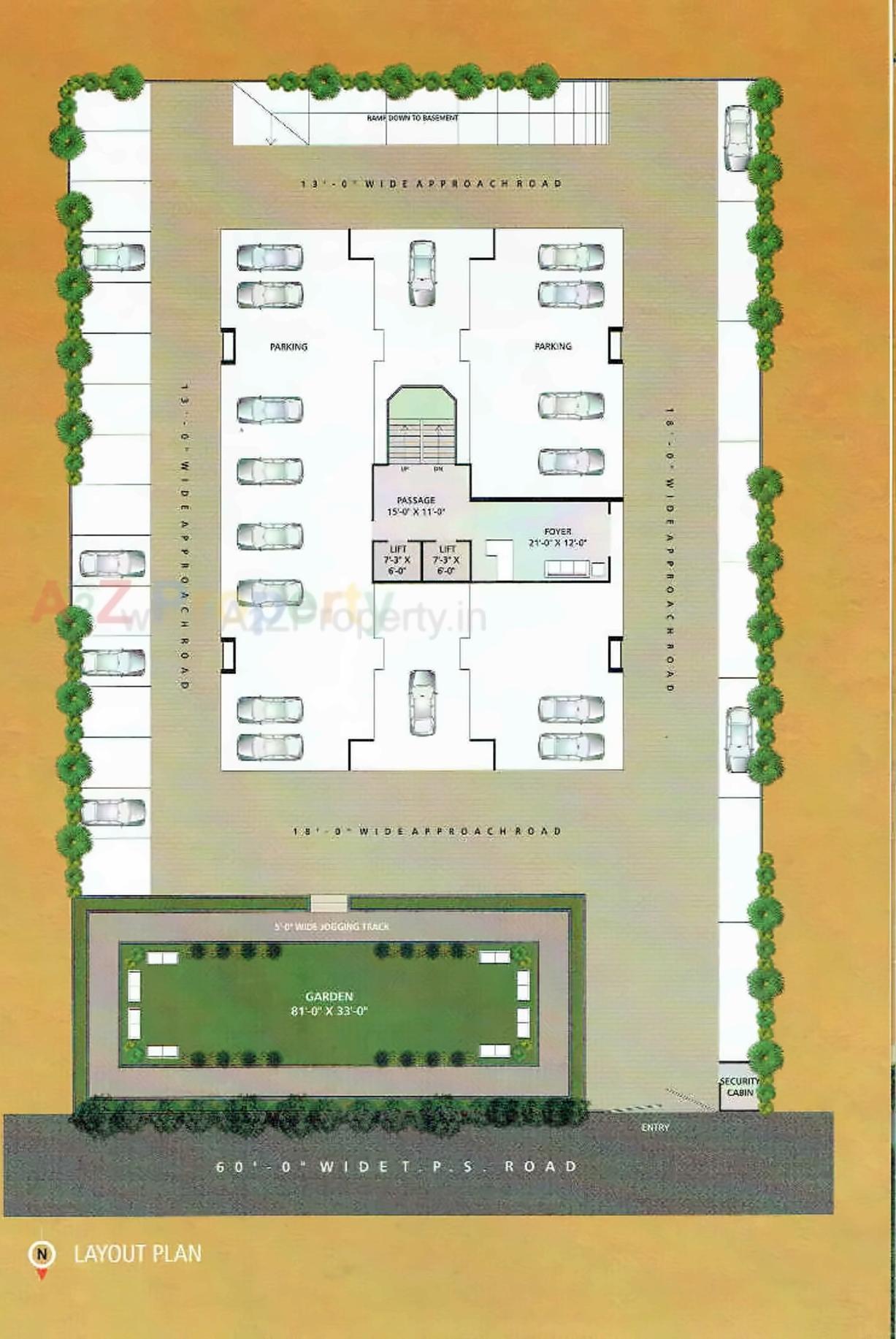Layout of real estate project Park View located at Puna, Surat, Gujarat