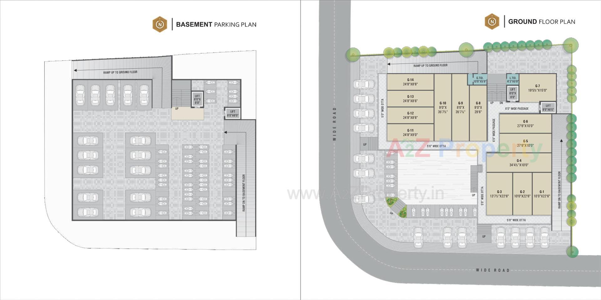 Layout of real estate project Parle Square located at Katargam, Surat, Gujarat