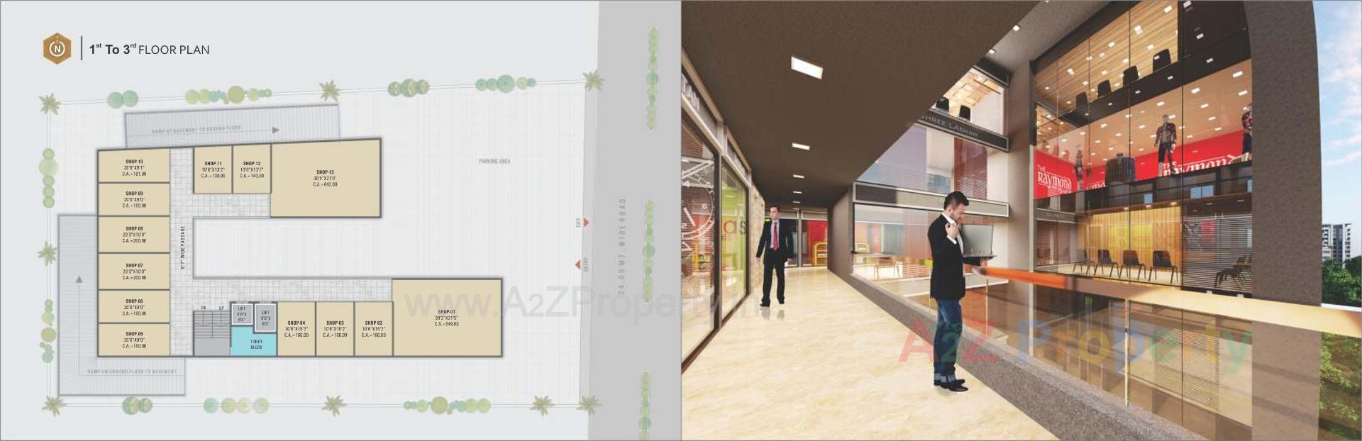Layout of real estate project Pavitraa Point located at Puna, Surat, Gujarat
