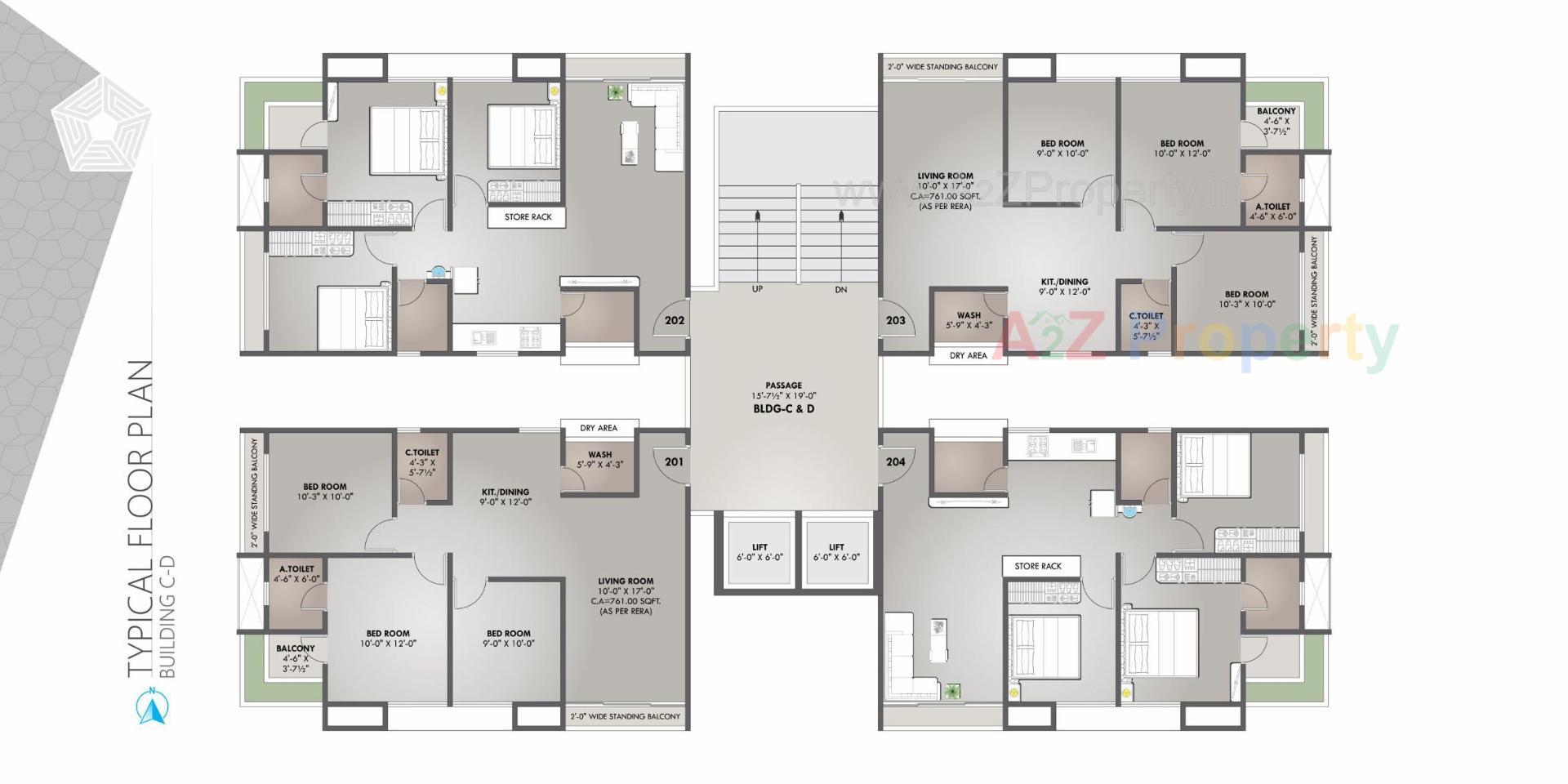 Layout of real estate project Penttagon located at Palanpur, Surat, Gujarat
