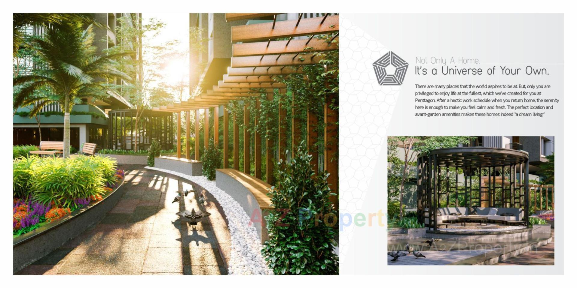 3D Elevation of real estate project Penttagon located at Palanpur, Surat, Gujarat