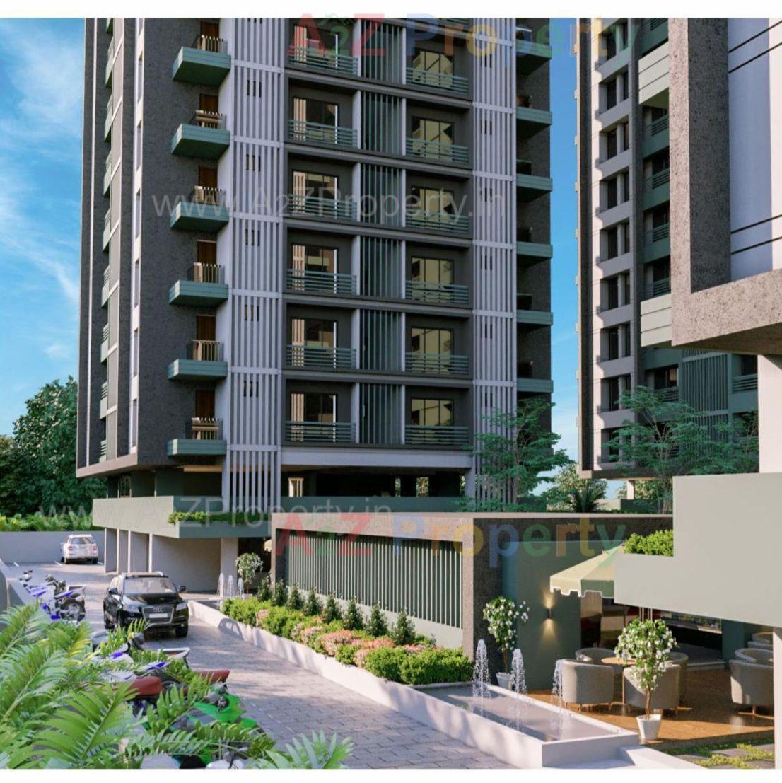 3D Elevation of real estate project Penttagon located at Palanpur, Surat, Gujarat