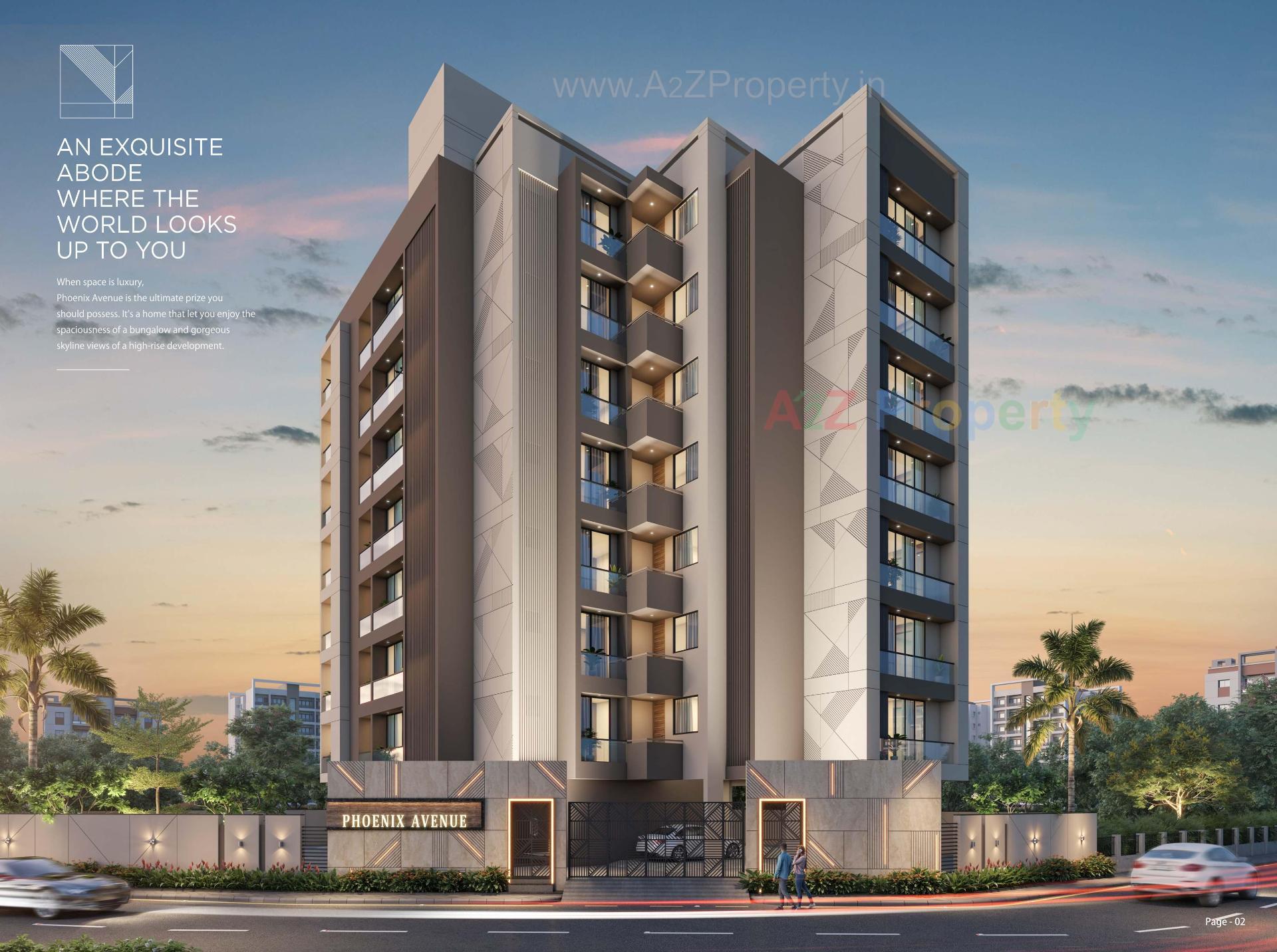 3D Elevation of real estate project Phoenix Avenue located at Pal, Surat, Gujarat