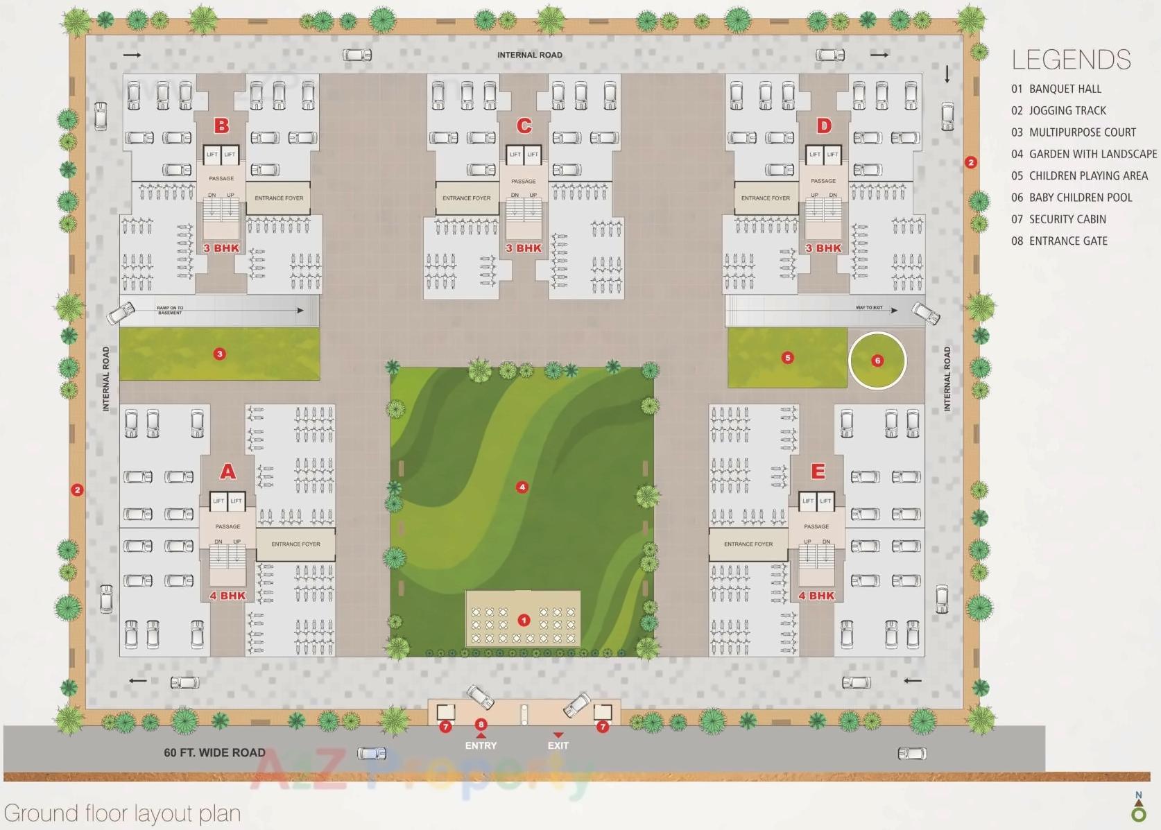 Layout of real estate project Pioneer Luxury located at Bhimrad, Surat, Gujarat