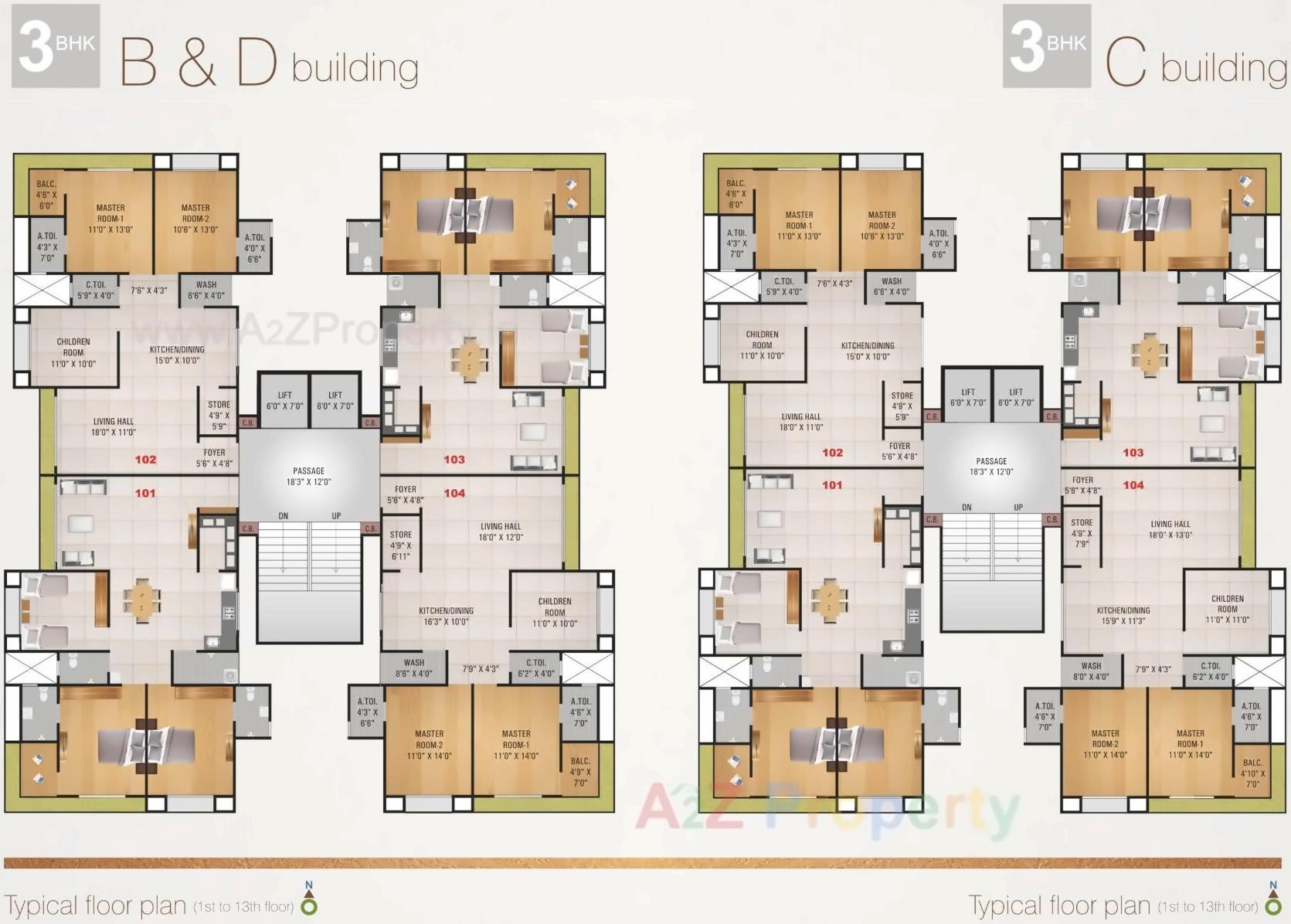 Layout of real estate project Pioneer Luxury located at Bhimrad, Surat, Gujarat