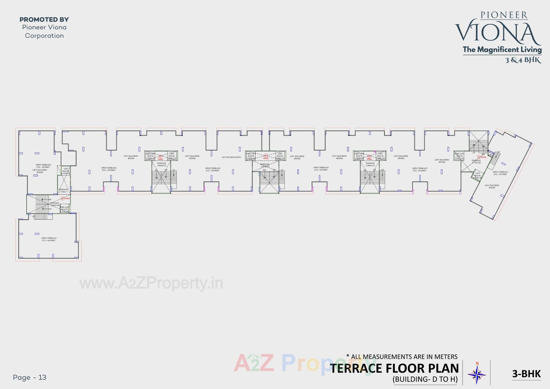 Layout of real estate project Pioneer Viona located at Bhimrad, Surat, Gujarat