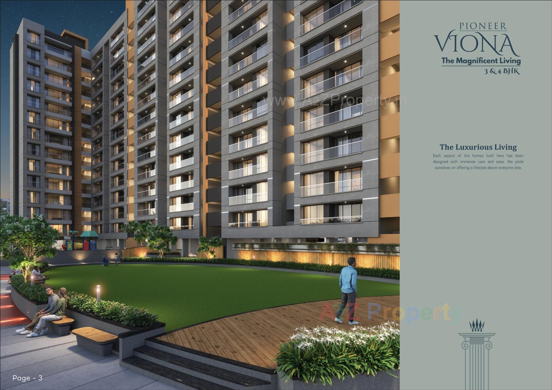 3D Elevation of real estate project Pioneer Viona located at Bhimrad, Surat, Gujarat