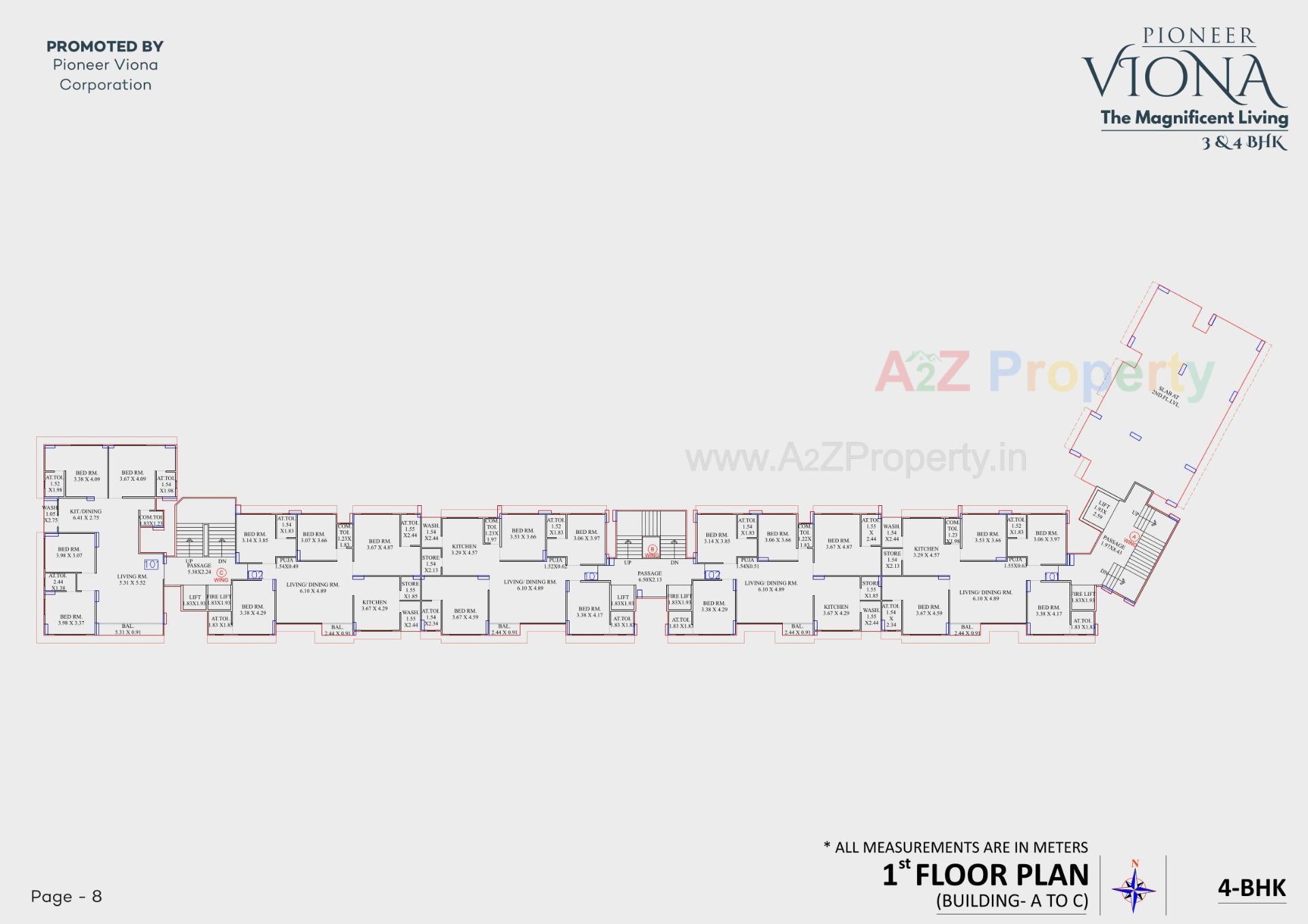 Layout of real estate project Pioneer Viona located at Bhimrad, Surat, Gujarat