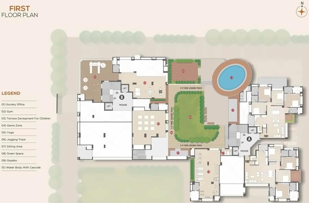 Layout of real estate project Piramyd Platina located at Pal, Surat, Gujarat